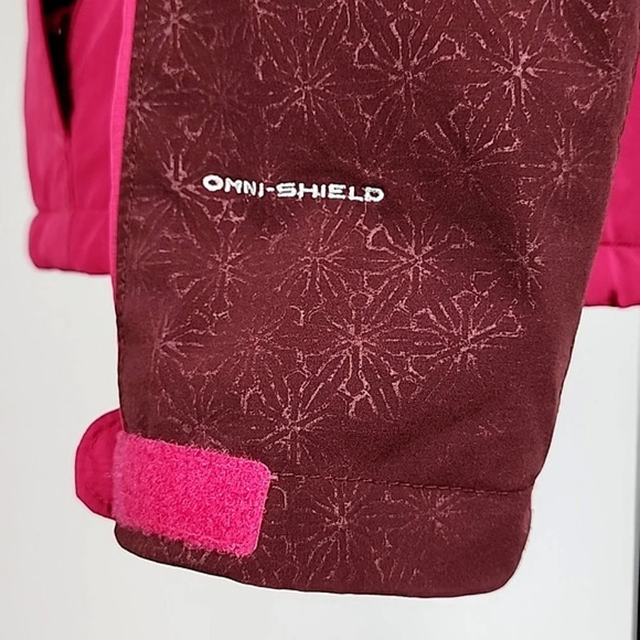 COLUMBIA Women's Omni-Shield Hooded Winter Zip Up Pink Brown Jacket Size Medium - Picture 9 of 16